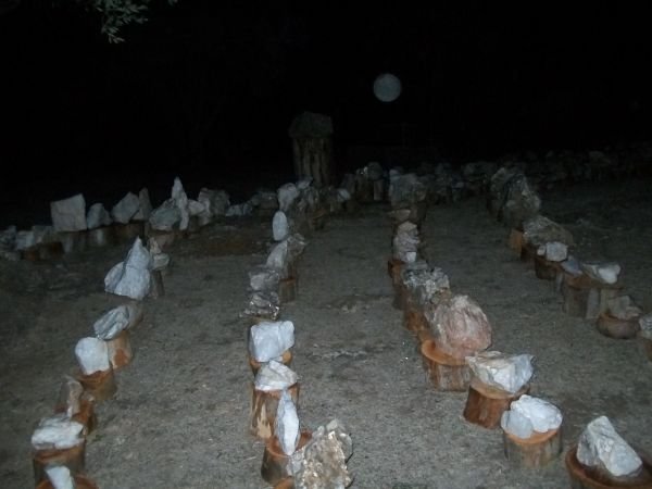 Laberinto de noche y "orb"